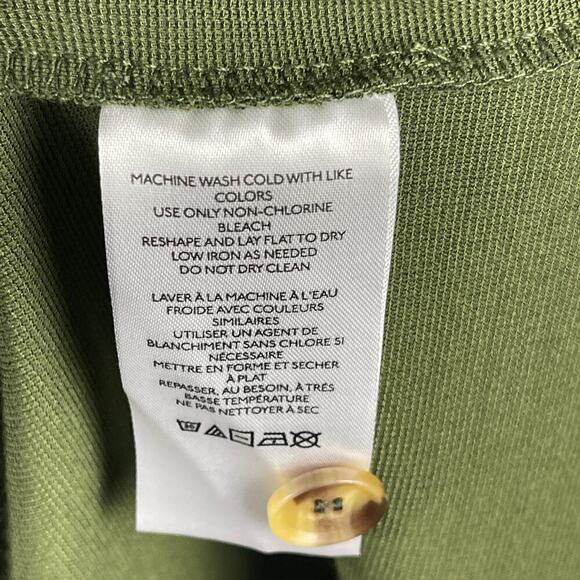 Anthropologie Maeve Knit Button Detail Midi Dress Moss Green Sleeveless Size 20W - Picture 8 of 15